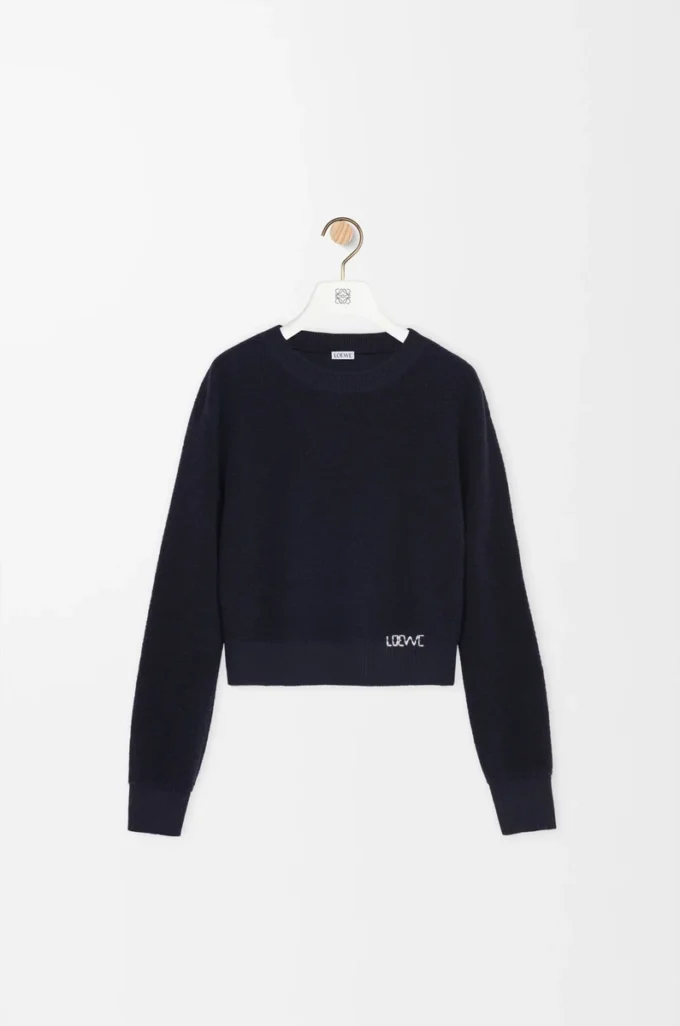 Pull en laine bleu marine