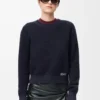 Pull en laine bleu marine