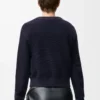 Pull en laine bleu marine