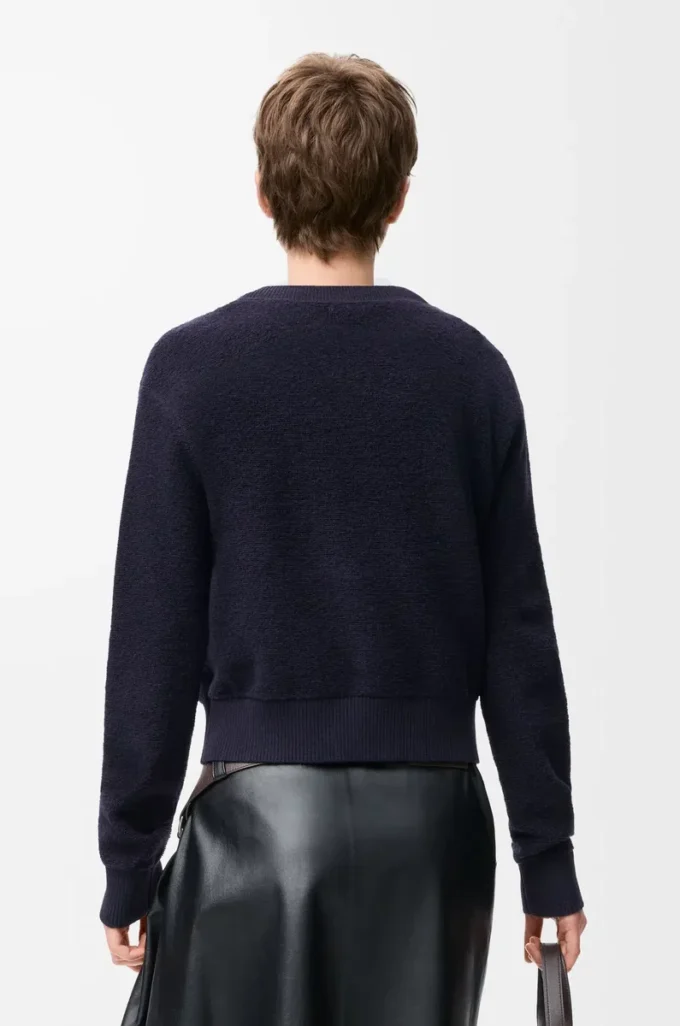 Pull en laine bleu marine