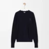 Pull en laine bleu marine foncé