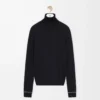 Pull en laine bleu marine/gris