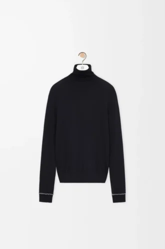 Pull en laine bleu marine/gris