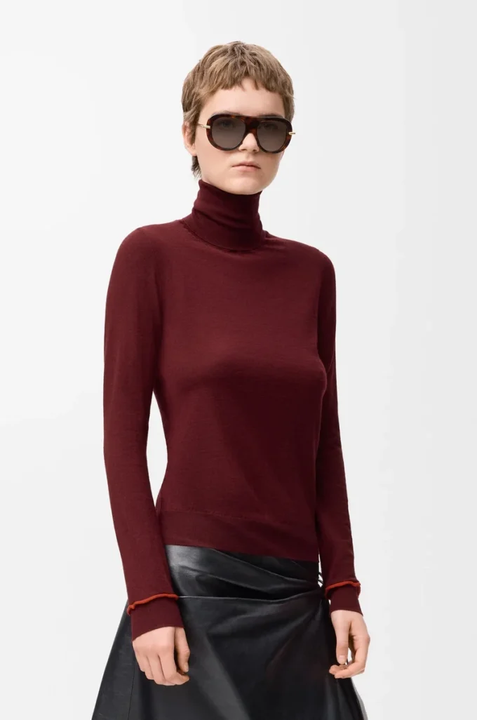 Pull en laine bordeaux/orange Pull en laine bordeaux/orange