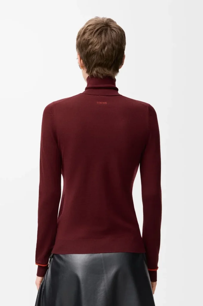 Pull en laine bordeaux/orange Pull en laine bordeaux/orange