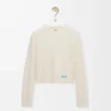 Pull en laine Écru