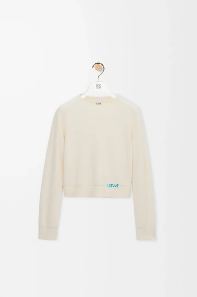 Pull en laine Écru