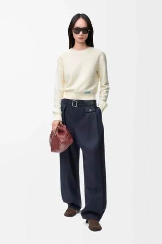 Pull en laine Écru