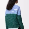 Pull en laine et mohair bleu/multicolore