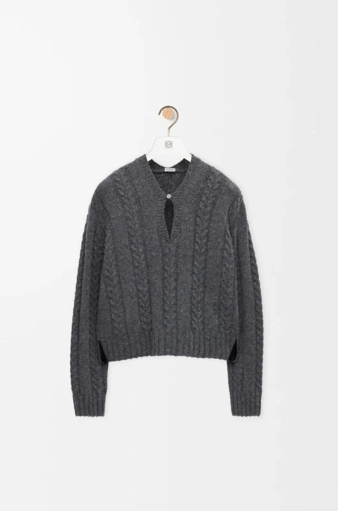 Pull en laine gris