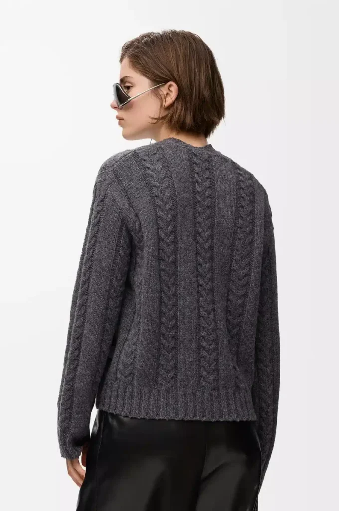 Pull en laine gris