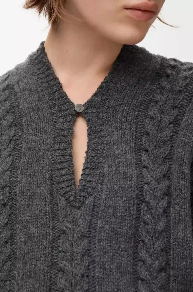 Pull en laine gris