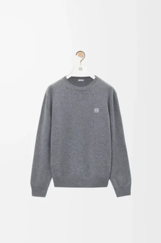 Pull en laine gris chiné