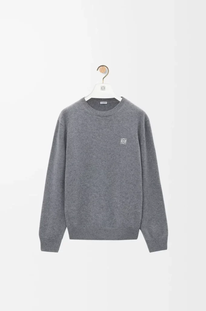 Pull en laine gris chiné