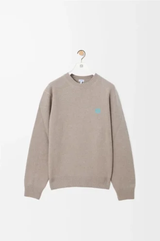 Pull en laine gris clair