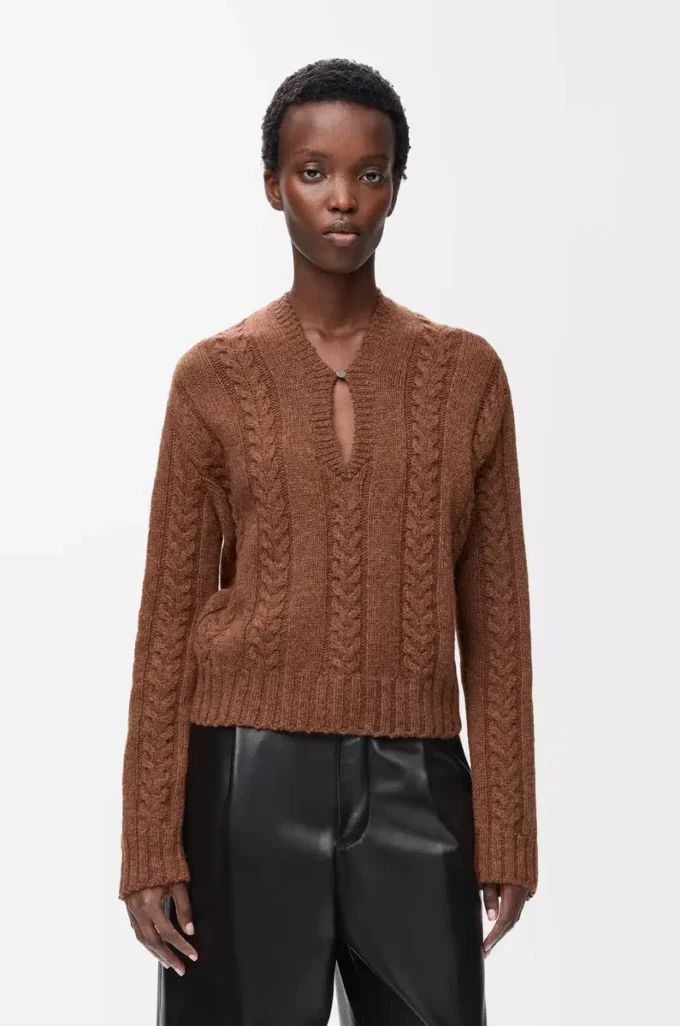 Pull en laine Marron