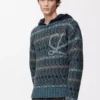 Pull en laine mélangée Bleu/Multicolore Pull en laine mélangée Bleu/Multicolore