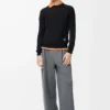 Pull en laine noir/gris