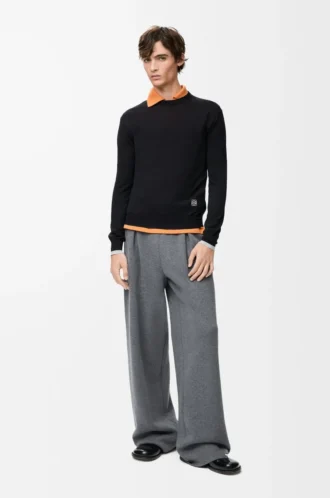Pull en laine noir/gris