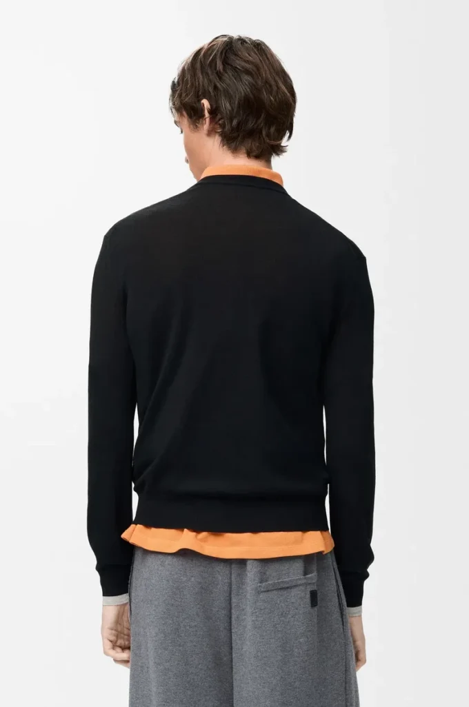 Pull en laine noir/gris