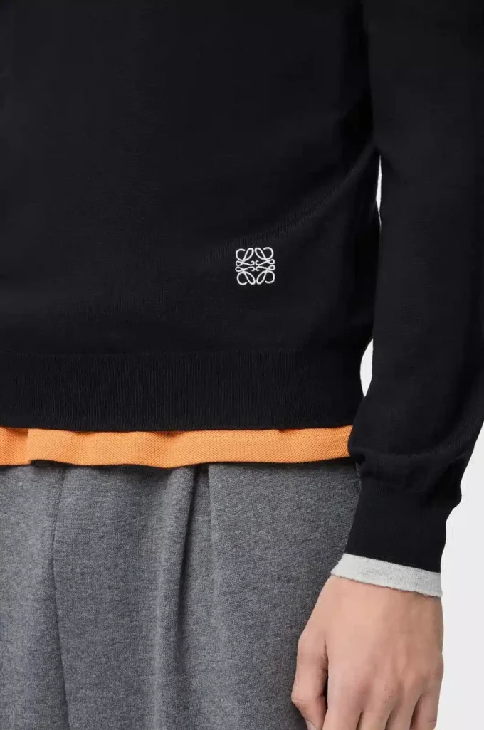 Pull en laine noir/gris