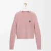 Pull en laine rose
