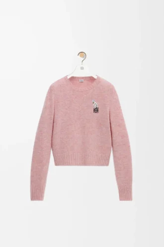 Pull en laine rose