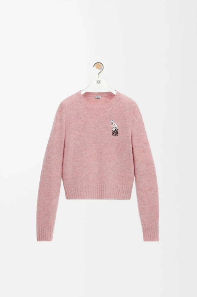 Pull en laine rose