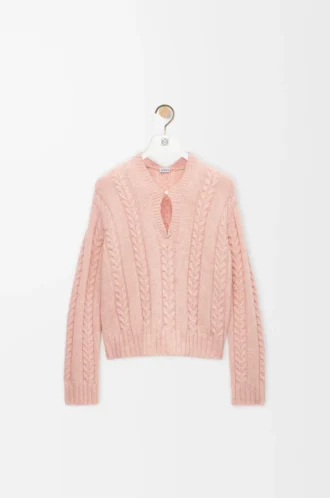 Pull en laine rose