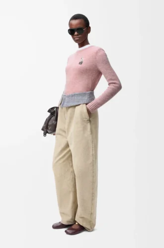 Pull en laine rose