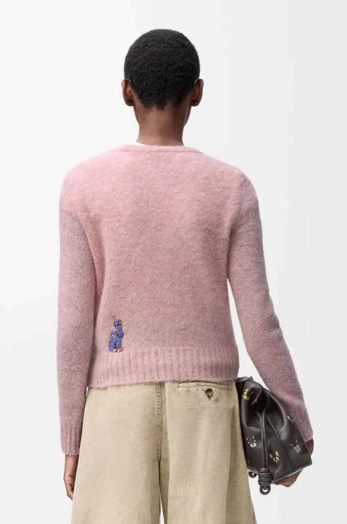 Pull en laine rose