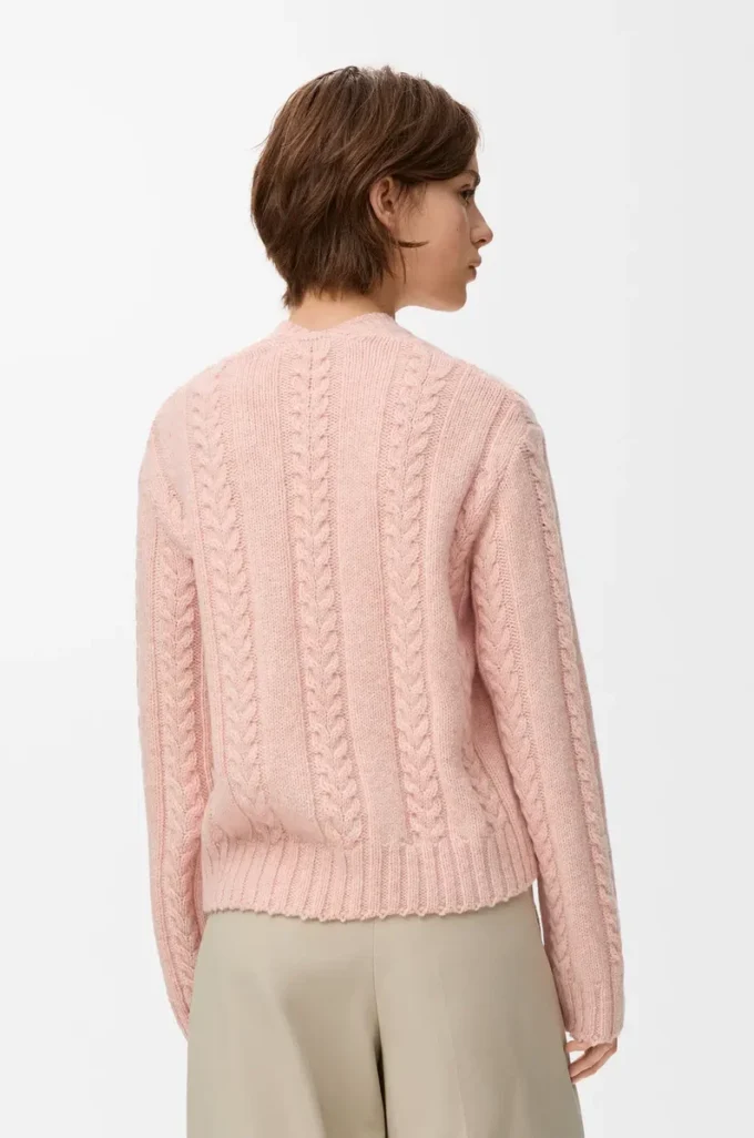 Pull en laine rose