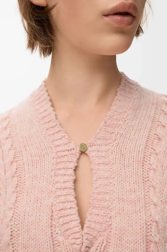 Pull en laine rose