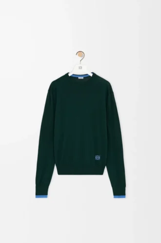Pull en laine Vert/Bleu