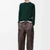 Pull en laine Vert/Bleu