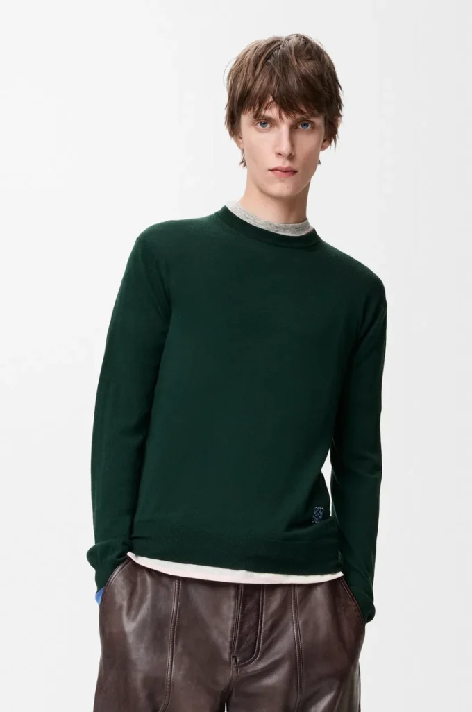Pull en laine Vert/Bleu