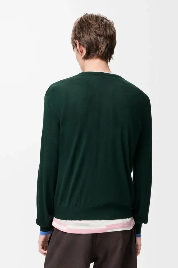 Pull en laine Vert/Bleu