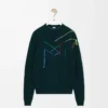 Pull en laine Vert foncé/Multicolore