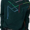 Pull en laine Vert foncé/Multicolore