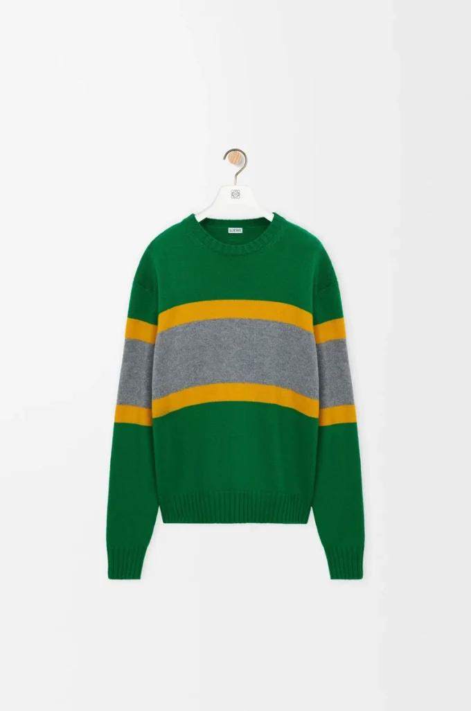 Pull en laine Vert/Gris