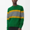 Pull en laine Vert/Gris