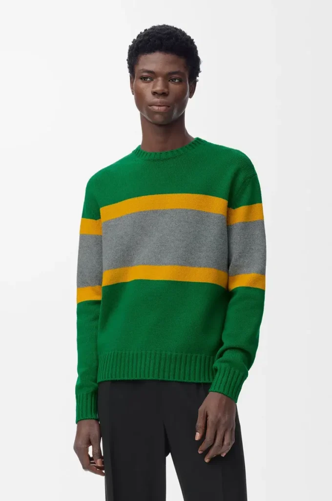 Pull en laine Vert/Gris