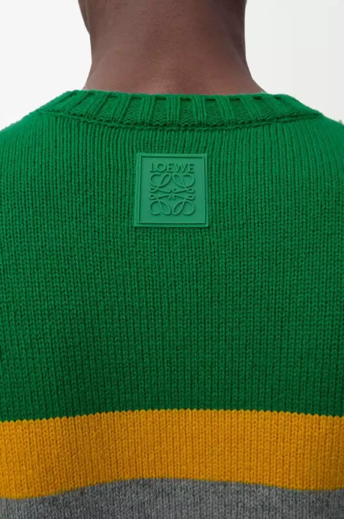 Pull en laine Vert/Gris