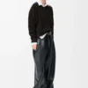Pull en laine vert kaki