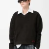 Pull en laine vert kaki