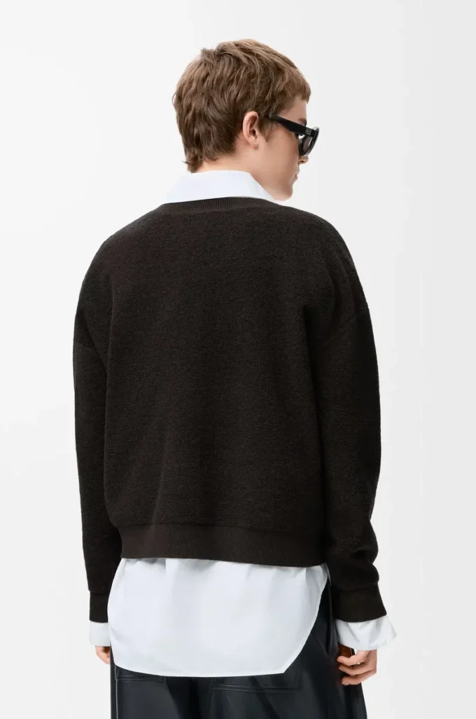 Pull en laine vert kaki
