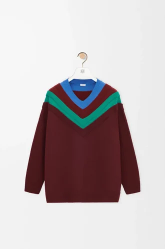Pull en laine Vert/Rouge/Multicolore