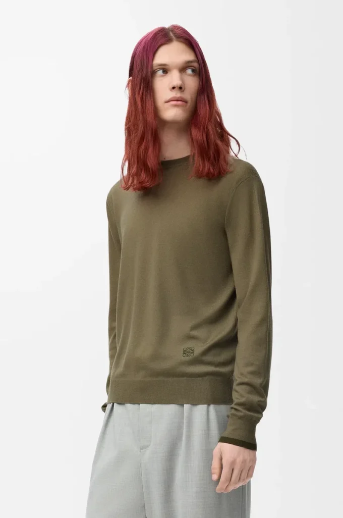 Pull en laine Vert/Vert kaki Pull en laine Vert/Vert kaki