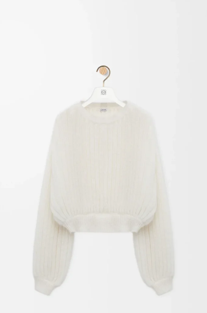 Pull en mélange de mohair Blanc