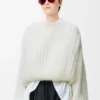 Pull en mélange de mohair Blanc